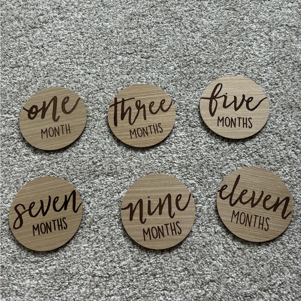 Wooden Baby Milestone Discs